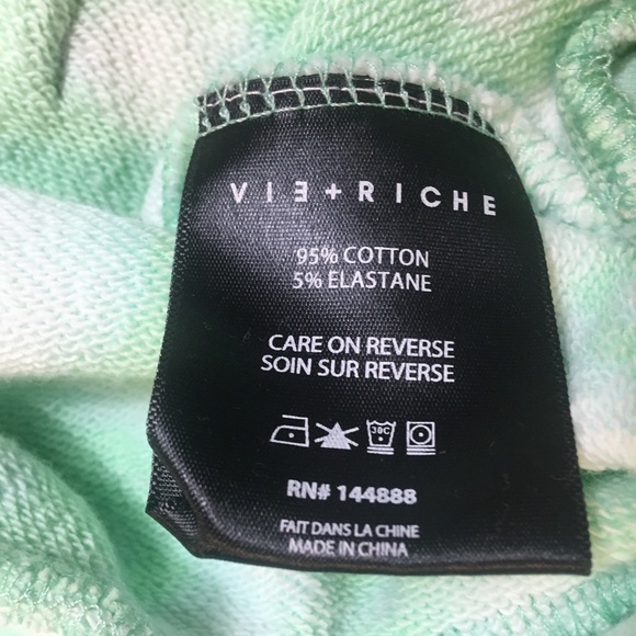 Vie Riche Mens París Hoodie Angel Rose Embroidery  Kangaroo Pocket Green 2XL - Picture 13 of 13